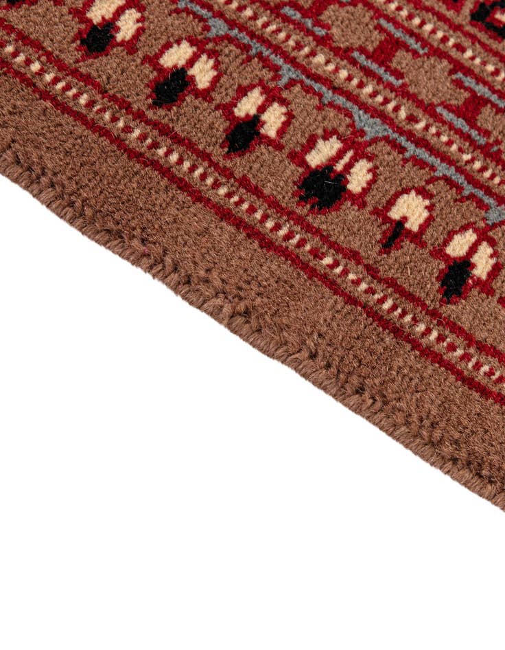Detail image of  4' 1 x 6' 2  Hand Knotted Bokhara Oriental Wool Rug