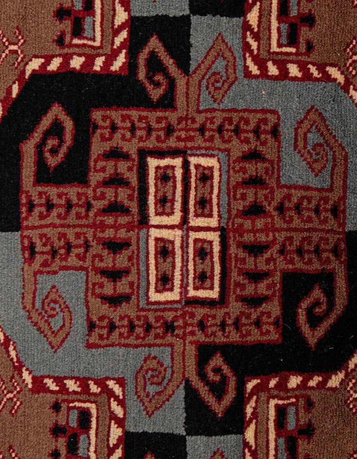 Detail image of  4' 1 x 6' 2  Hand Knotted Bokhara Oriental Wool Rug