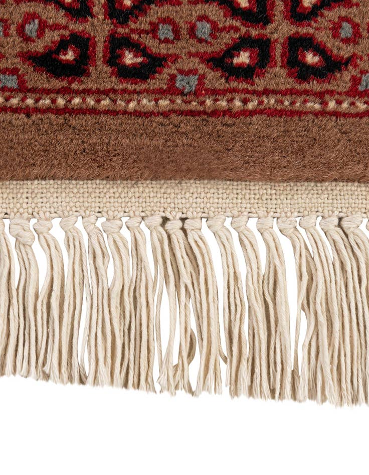 Detail image of  4' 1 x 6' 2  Hand Knotted Bokhara Oriental Wool Rug