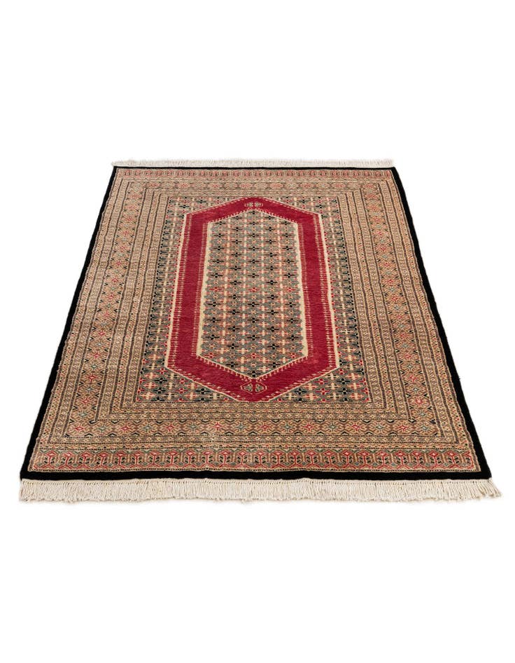 Detail image of  4' 2 x 6' 1  Hand Knotted Bokhara Oriental Rug