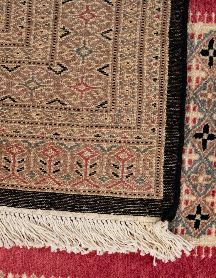 Detail image of  4' 2 x 6' 1  Hand Knotted Bokhara Oriental Rug