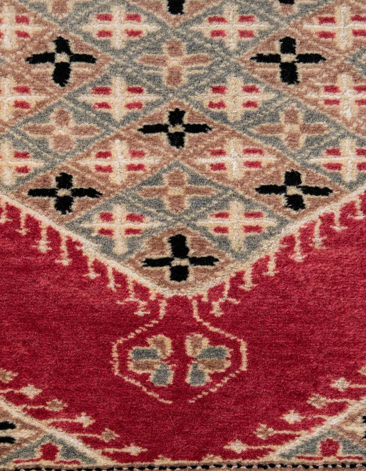 Detail image of  4' 2 x 6' 1  Hand Knotted Bokhara Oriental Rug