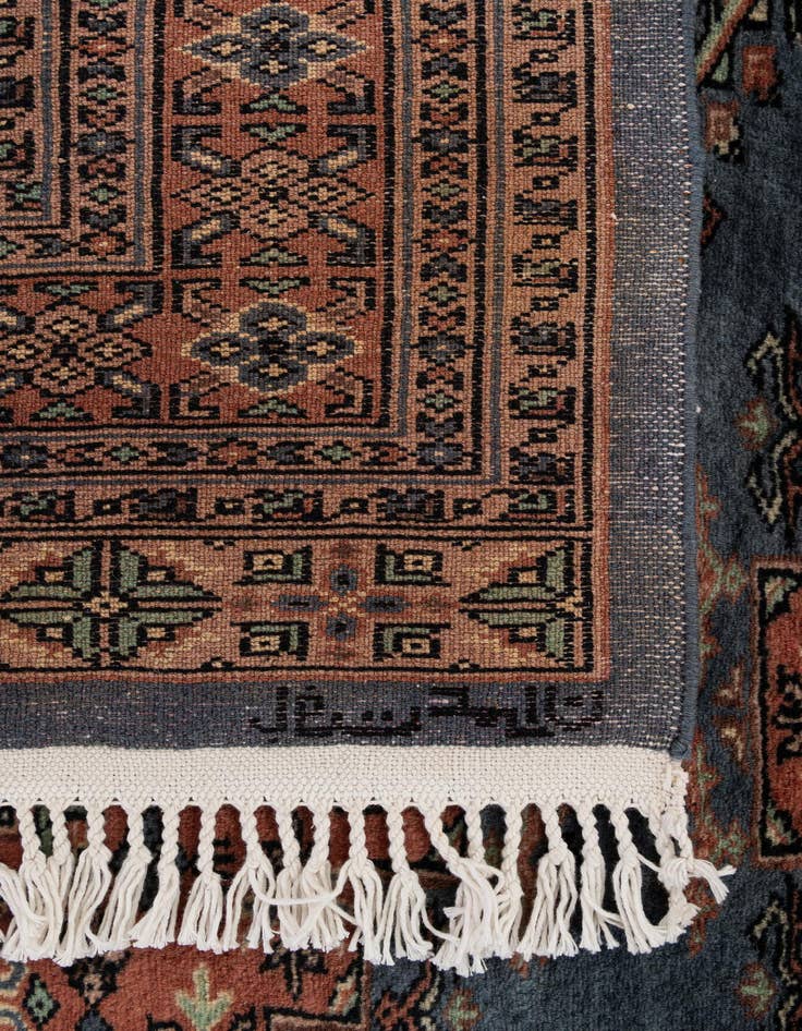 Detail image of  4' 4 x 6' 1  Hand Knotted Bokhara Oriental Wool Rug