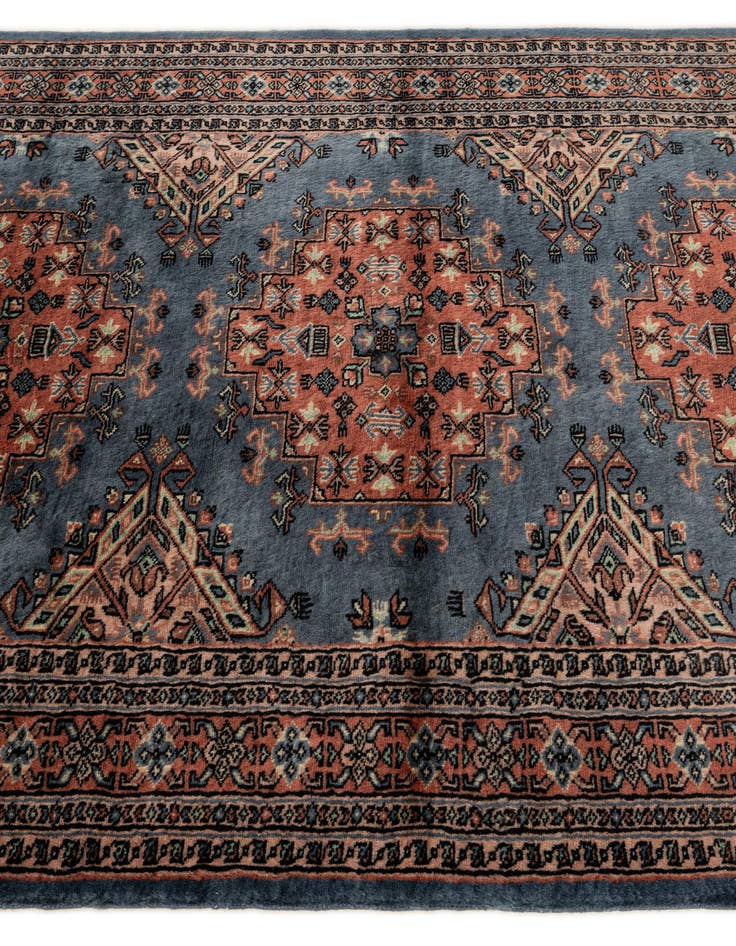 Detail image of  4' 4 x 6' 1  Hand Knotted Bokhara Oriental Wool Rug
