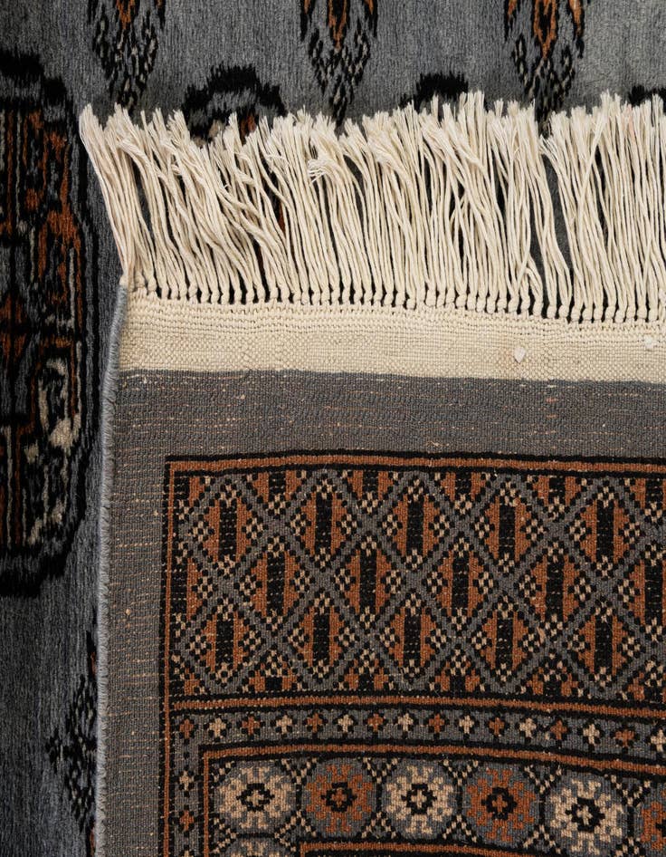 Detail image of  3' 2 x 5' 2  Hand Knotted Bokhara Oriental Wool Rug