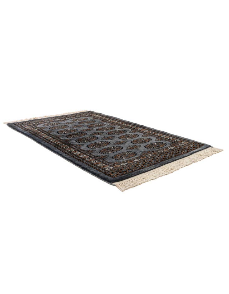 Detail image of  3' 2 x 5' 2  Hand Knotted Bokhara Oriental Wool Rug