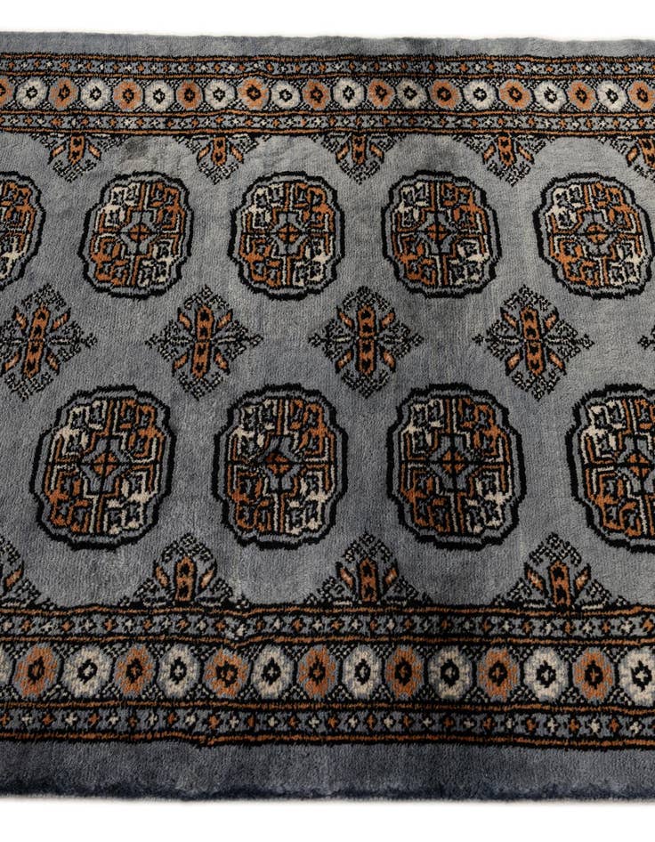 Detail image of  3' 2 x 5' 2  Hand Knotted Bokhara Oriental Wool Rug