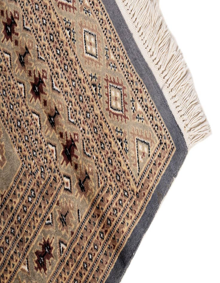 Detail image of  4' 2 x 5' 9  Hand Knotted Bokhara Oriental Rug