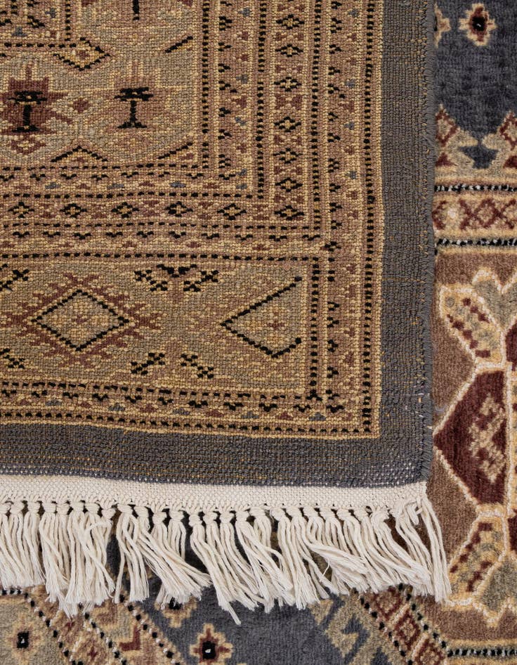 Detail image of  4' 2 x 5' 9  Hand Knotted Bokhara Oriental Rug