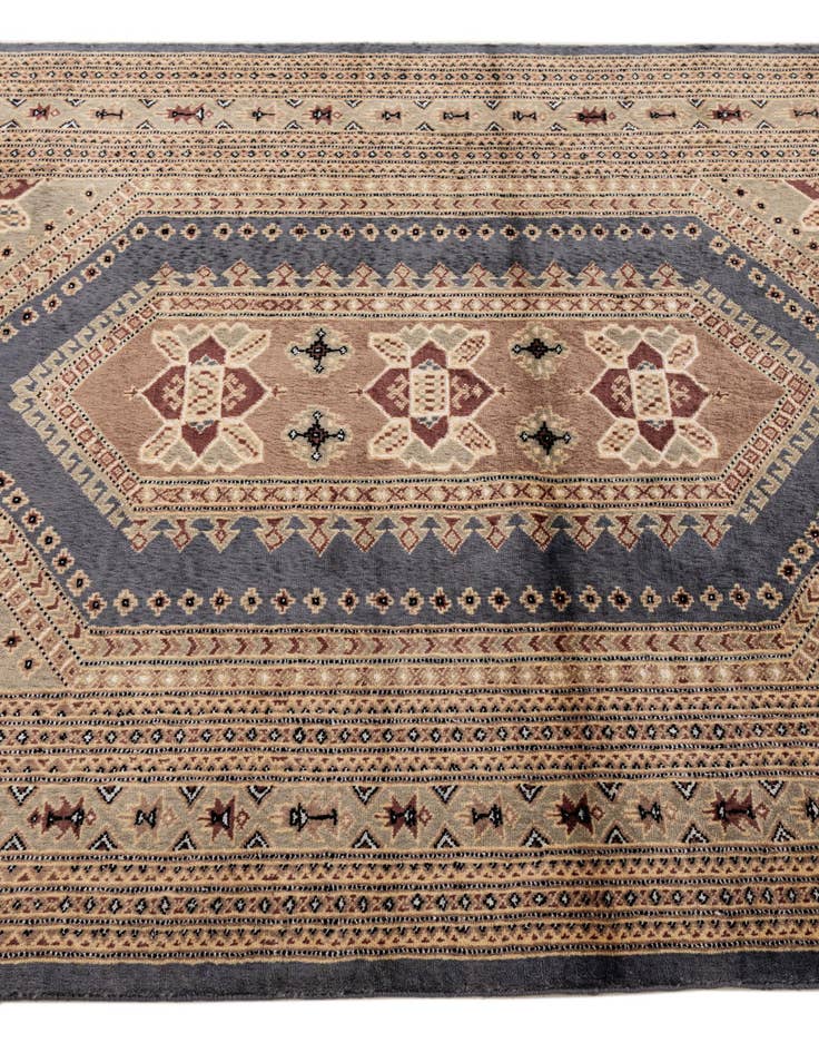 Detail image of  4' 2 x 5' 9  Hand Knotted Bokhara Oriental Rug