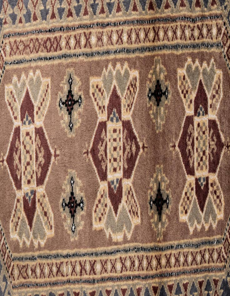 Detail image of  4' 2 x 5' 9  Hand Knotted Bokhara Oriental Rug