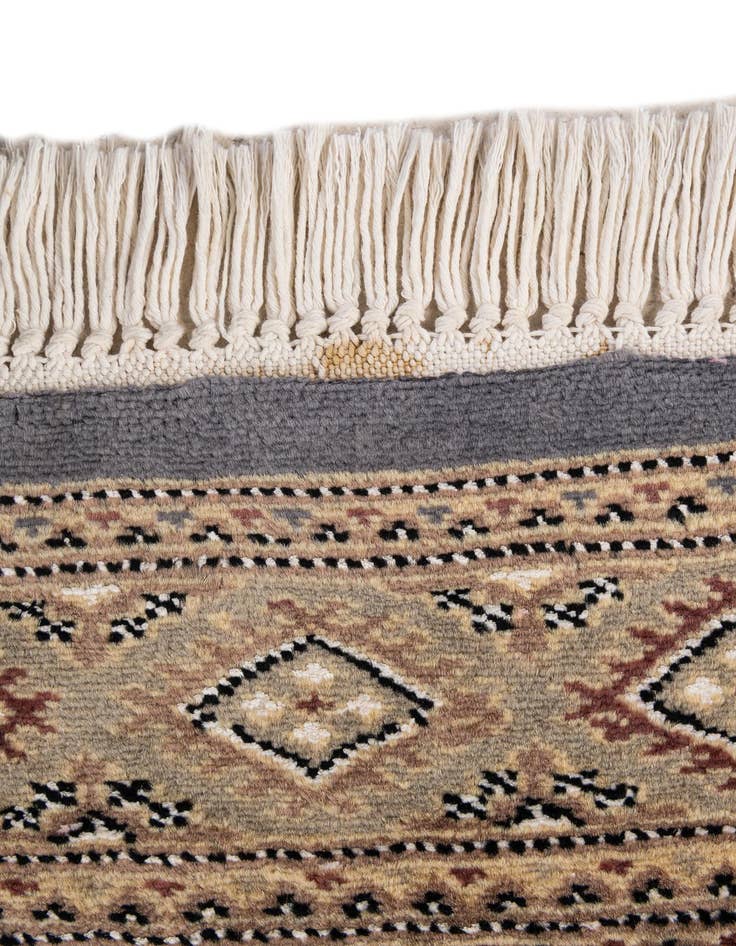 Detail image of  4' 2 x 5' 9  Hand Knotted Bokhara Oriental Rug