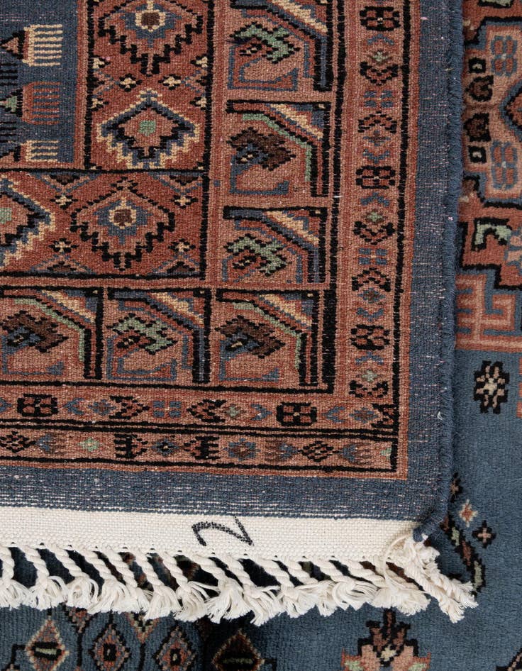 Detail image of  4' 2 x 6' 1  Hand Knotted Bokhara Oriental Wool Rug