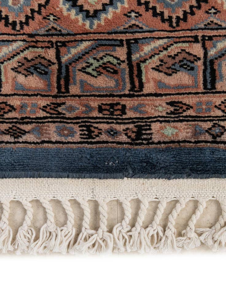 Detail image of  4' 2 x 6' 1  Hand Knotted Bokhara Oriental Wool Rug