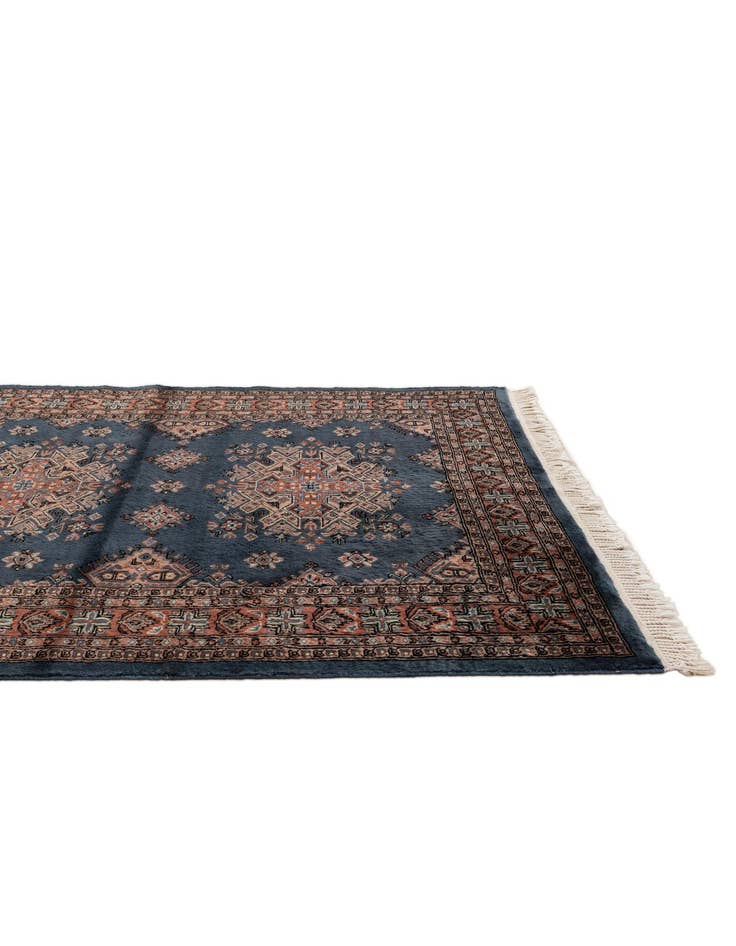 Detail image of  4' 2 x 5' 10  Hand Knotted Bokhara Oriental Wool Rug