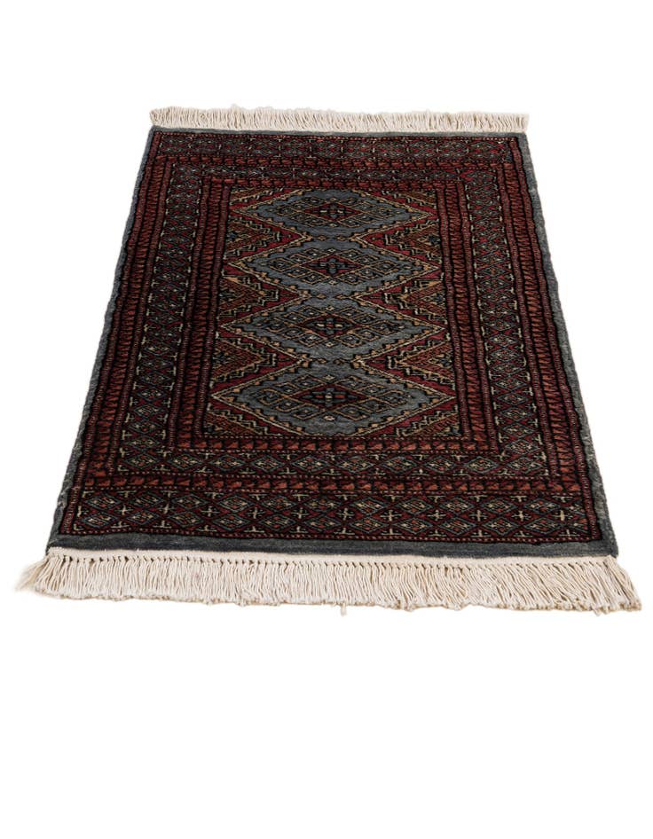 Detail image of  2' x 3' 2  Hand Knotted Bokhara Oriental Wool Rug