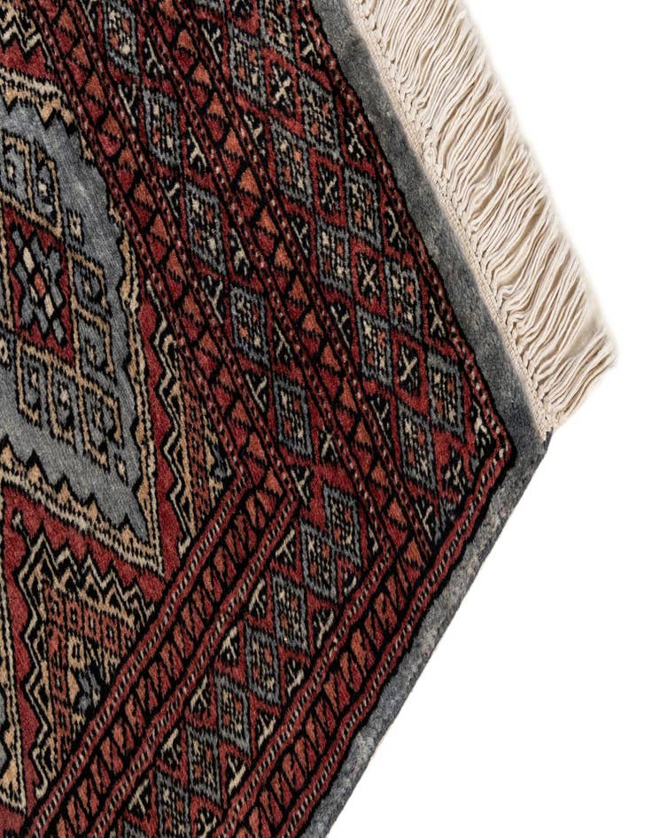 Detail image of  2' x 3' 2  Hand Knotted Bokhara Oriental Wool Rug