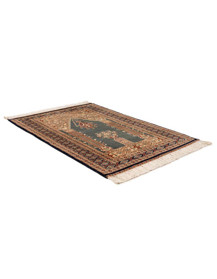 Detail image of  2' 9 x 4' 2  Hand Knotted Bokhara Oriental Wool Rug