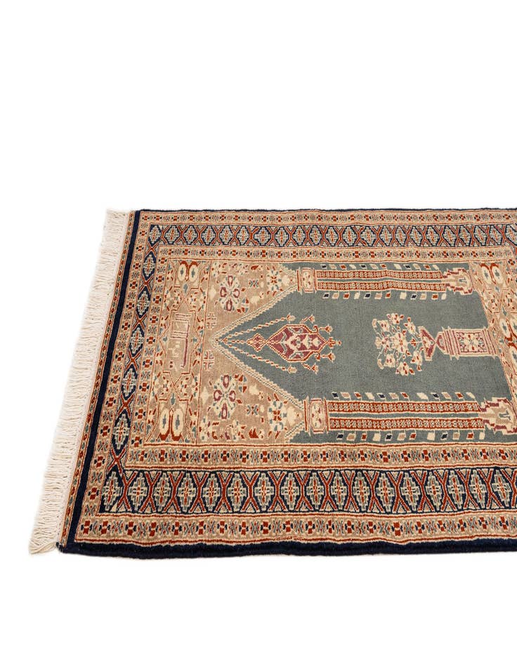 Detail image of  2' 9 x 4' 2  Hand Knotted Bokhara Oriental Wool Rug