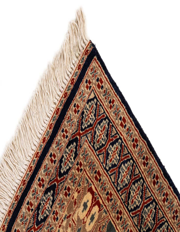 Detail image of  2' 9 x 4' 2  Hand Knotted Bokhara Oriental Wool Rug