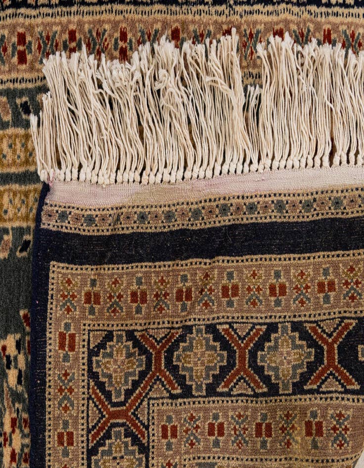 Detail image of  2' 8 x 4' 5  Hand Knotted Bokhara Oriental Wool Rug