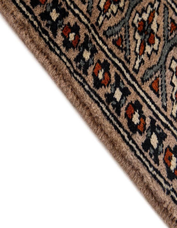 Detail image of  2' 9 x 4'  Hand Knotted Bokhara Wool Rug