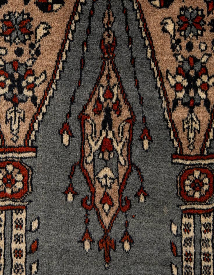 Detail image of  2' 9 x 4'  Hand Knotted Bokhara Wool Rug