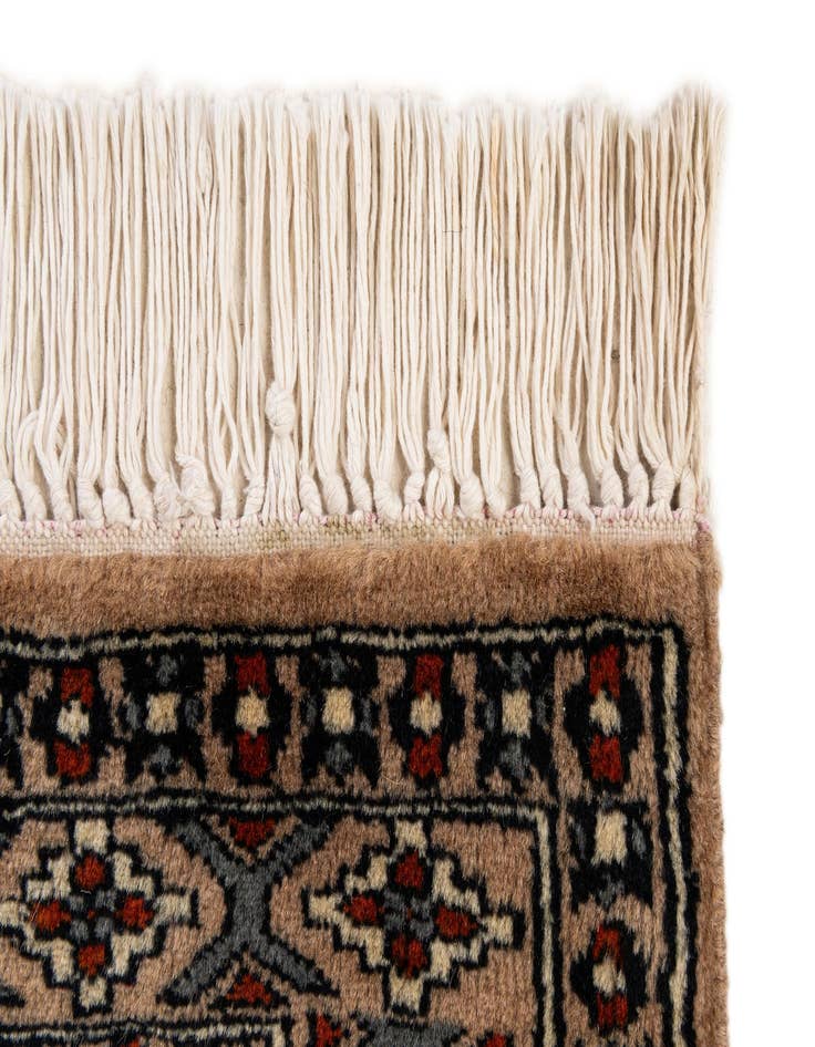 Detail image of  2' 9 x 4'  Hand Knotted Bokhara Wool Rug