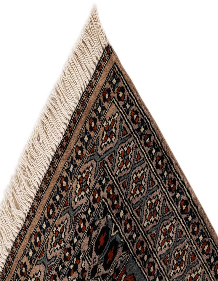 Detail image of  2' 9 x 4'  Hand Knotted Bokhara Wool Rug