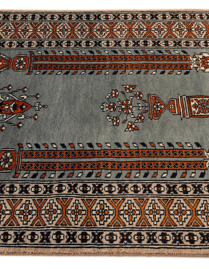 Detail image of  2' 8 x 4' 3  Hand Knotted Bokhara Oriental Wool Rug