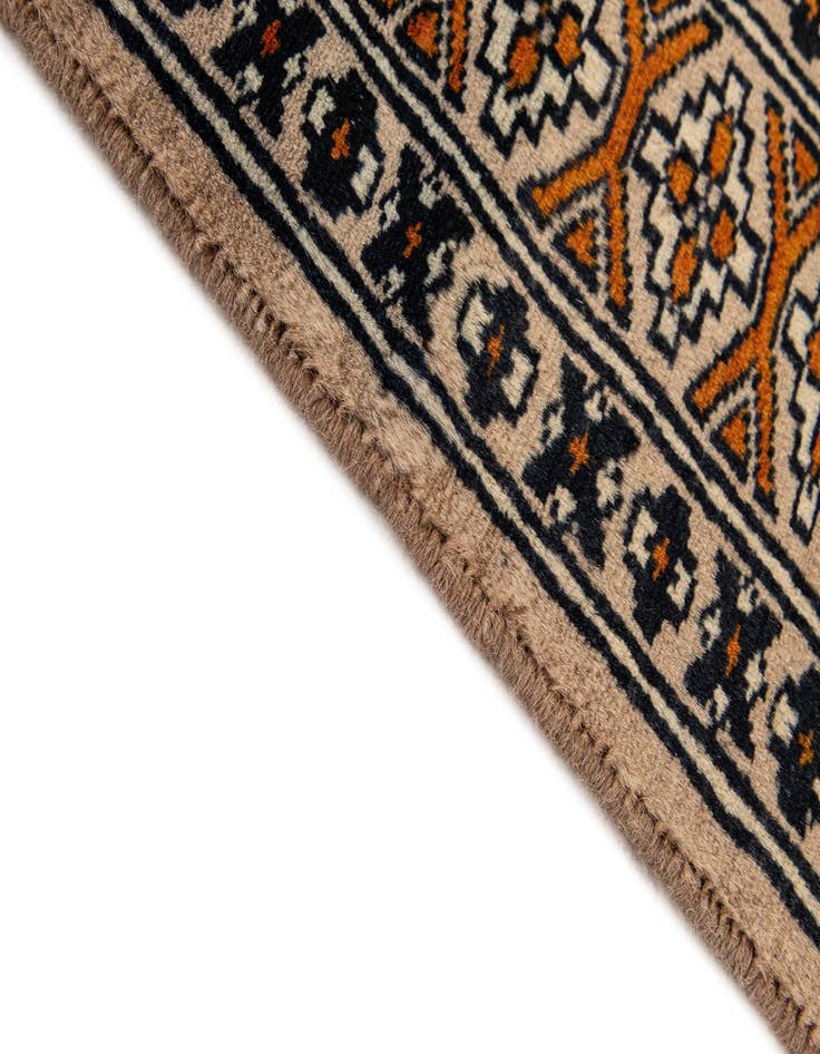 Detail image of  2' 8 x 4' 3  Hand Knotted Bokhara Oriental Wool Rug