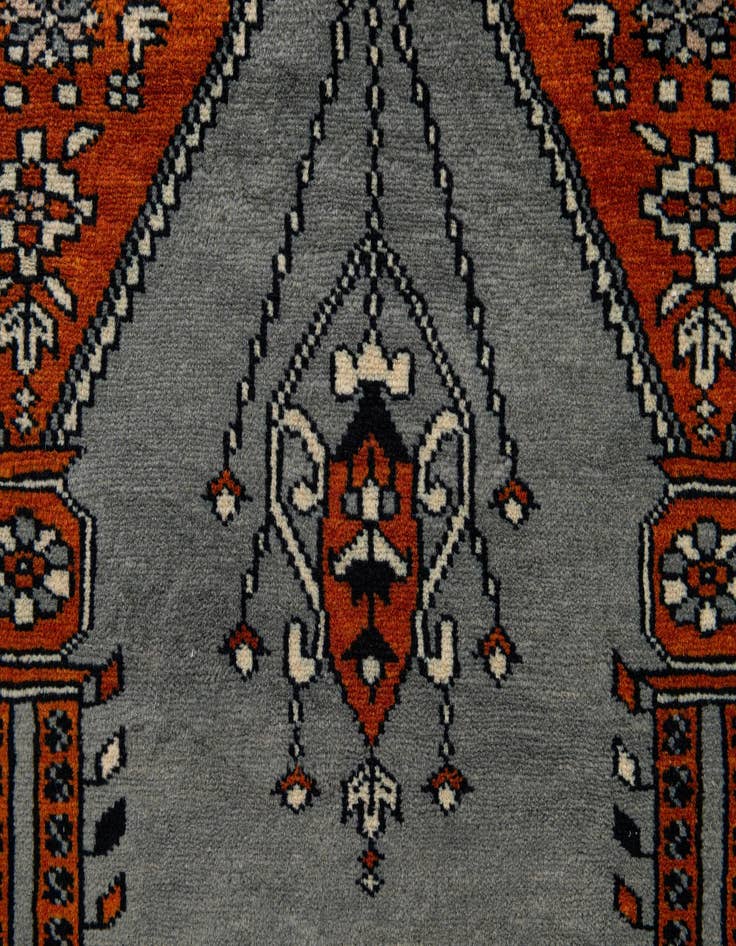 Detail image of  2' 8 x 4' 3  Hand Knotted Bokhara Oriental Wool Rug