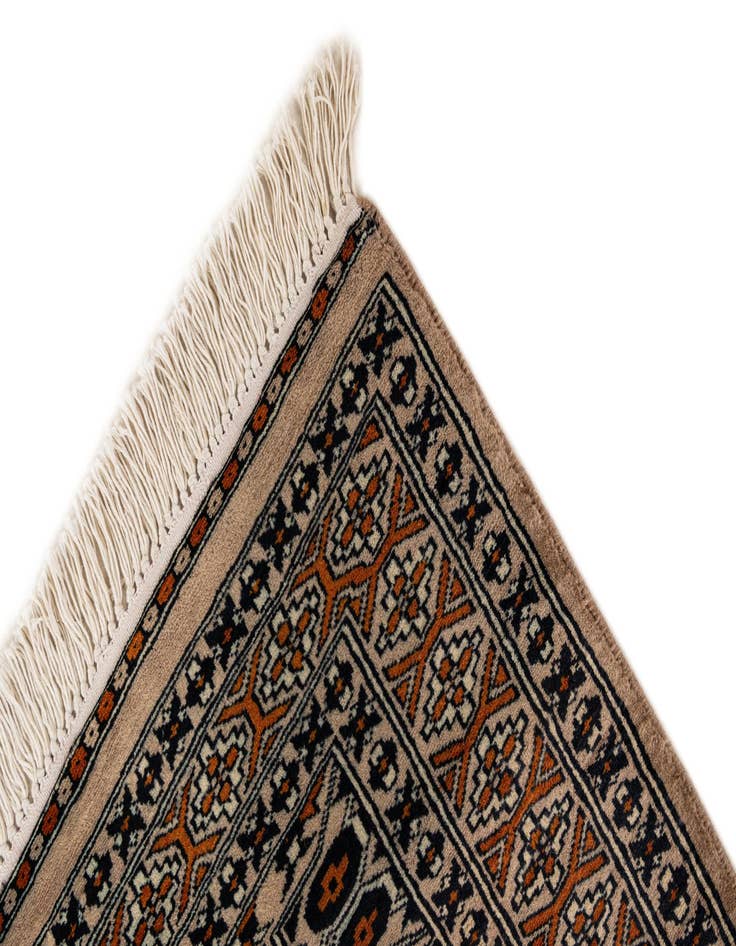 Detail image of  2' 8 x 4' 3  Hand Knotted Bokhara Oriental Wool Rug