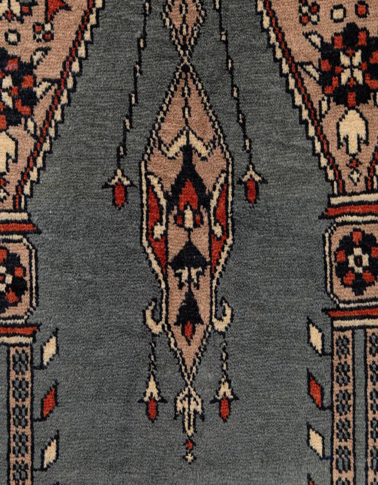 Detail image of  2' 9 x 4' 6  Hand Knotted Bokhara Oriental Wool Rug