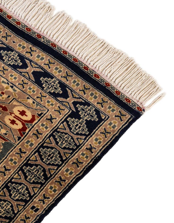 Detail image of  2' 7 x 4' 8  Hand Knotted Bokhara Oriental Wool Rug