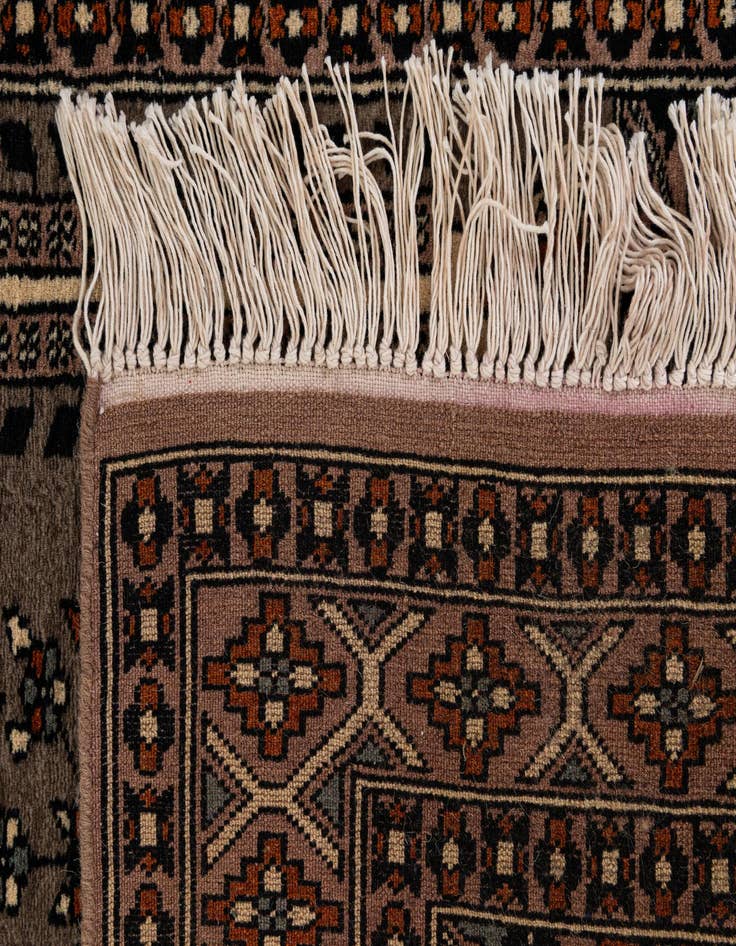 Detail image of  2' 7 x 4' 8  Hand Knotted Bokhara Oriental Wool Rug