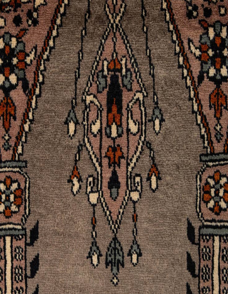 Detail image of  2' 7 x 4' 8  Hand Knotted Bokhara Oriental Wool Rug