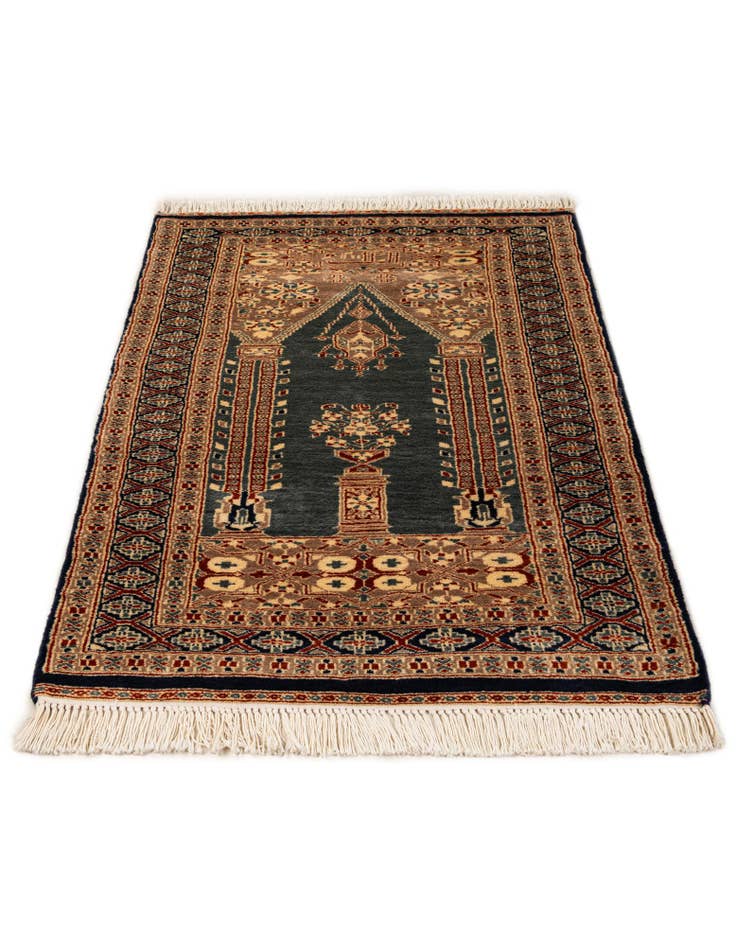 Detail image of  2' 8 x 4' 3  Hand Knotted Bokhara Oriental Wool Rug