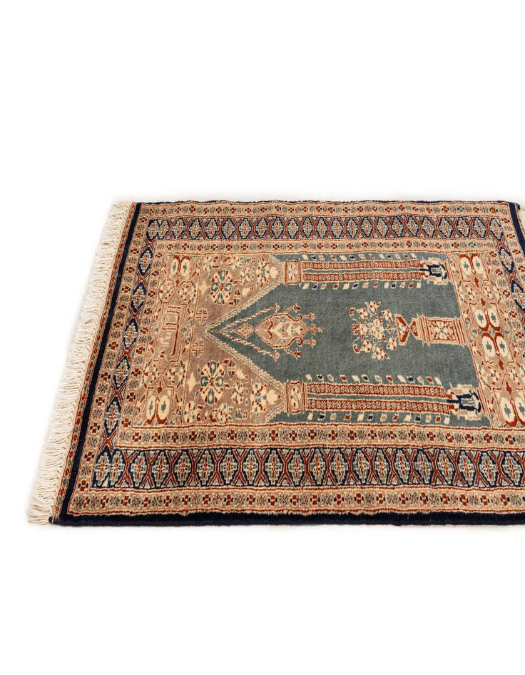 Detail image of  2' 8 x 4' 3  Hand Knotted Bokhara Oriental Wool Rug