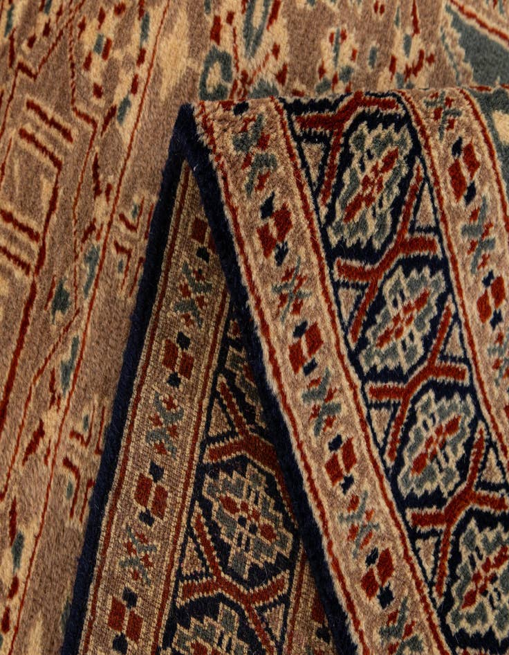 Detail image of  2' 8 x 4' 3  Hand Knotted Bokhara Oriental Wool Rug