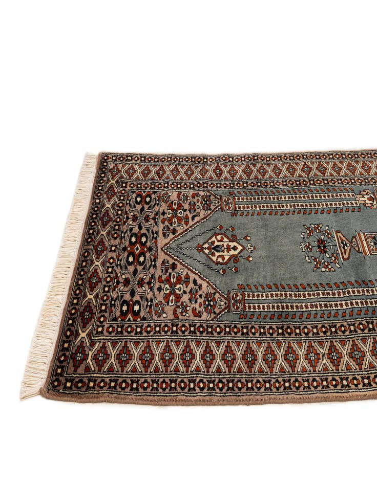 Detail image of  2' 8 x 4' 4  Hand Knotted Bokhara Oriental Wool Rug