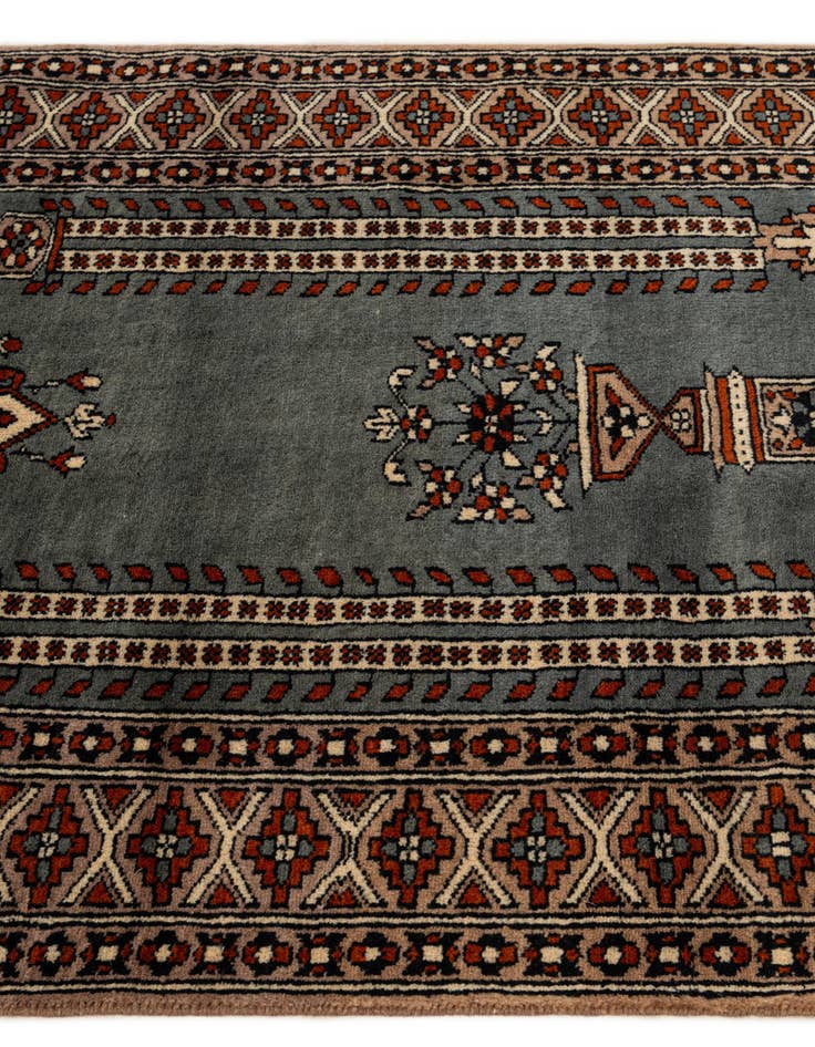 Detail image of  2' 8 x 4' 4  Hand Knotted Bokhara Oriental Wool Rug