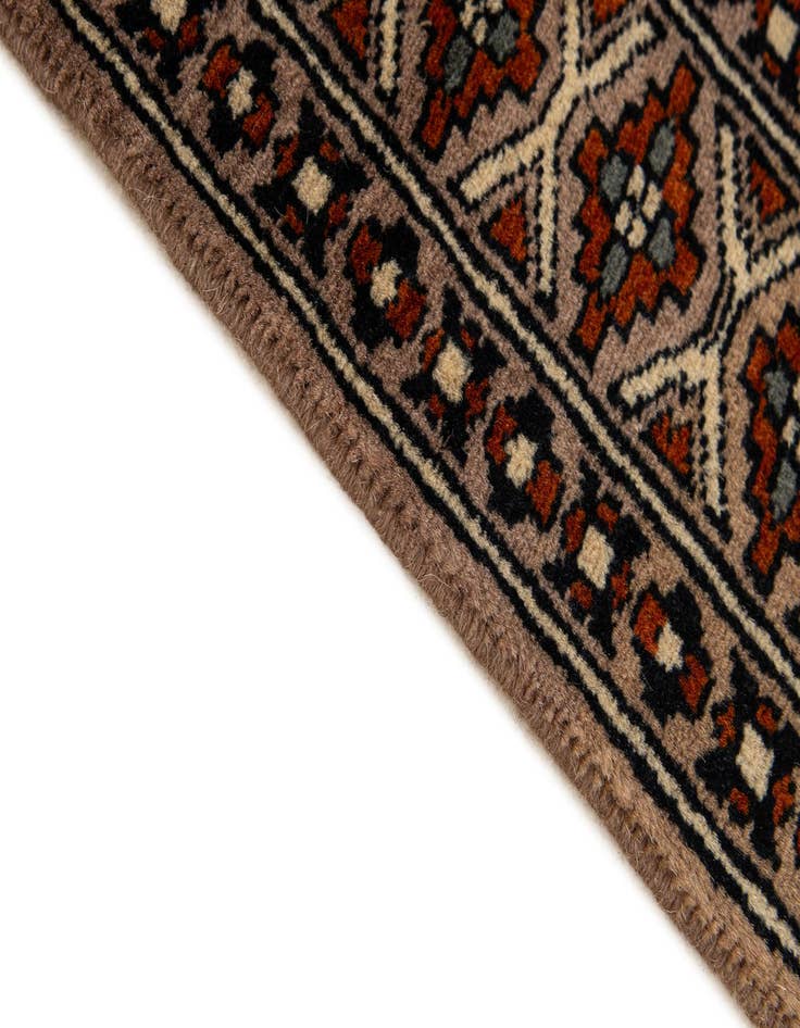 Detail image of  2' 8 x 4' 4  Hand Knotted Bokhara Oriental Wool Rug