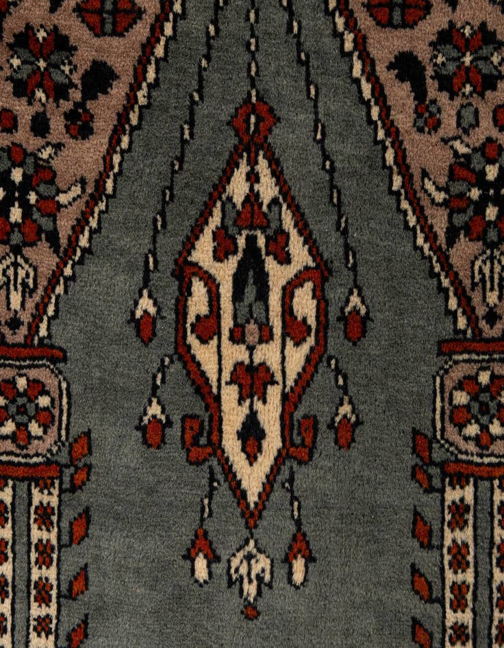 Detail image of  2' 8 x 4' 4  Hand Knotted Bokhara Oriental Wool Rug