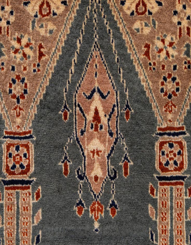 Detail image of  2' 8 x 4' 5  Hand Knotted Bokhara Oriental Wool Rug