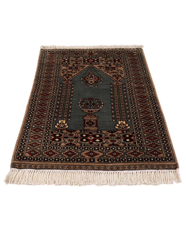 Detail image of  2' 9 x 4' 5  Hand Knotted Bokhara Oriental Wool Rug