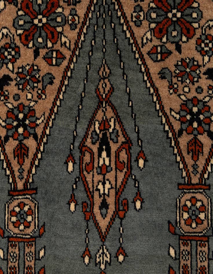Detail image of  2' 9 x 4' 5  Hand Knotted Bokhara Oriental Wool Rug