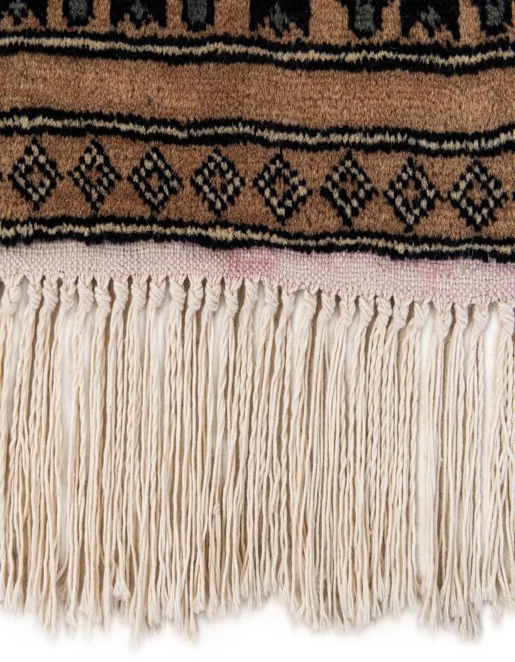 Detail image of  2' 9 x 4' 5  Hand Knotted Bokhara Oriental Wool Rug