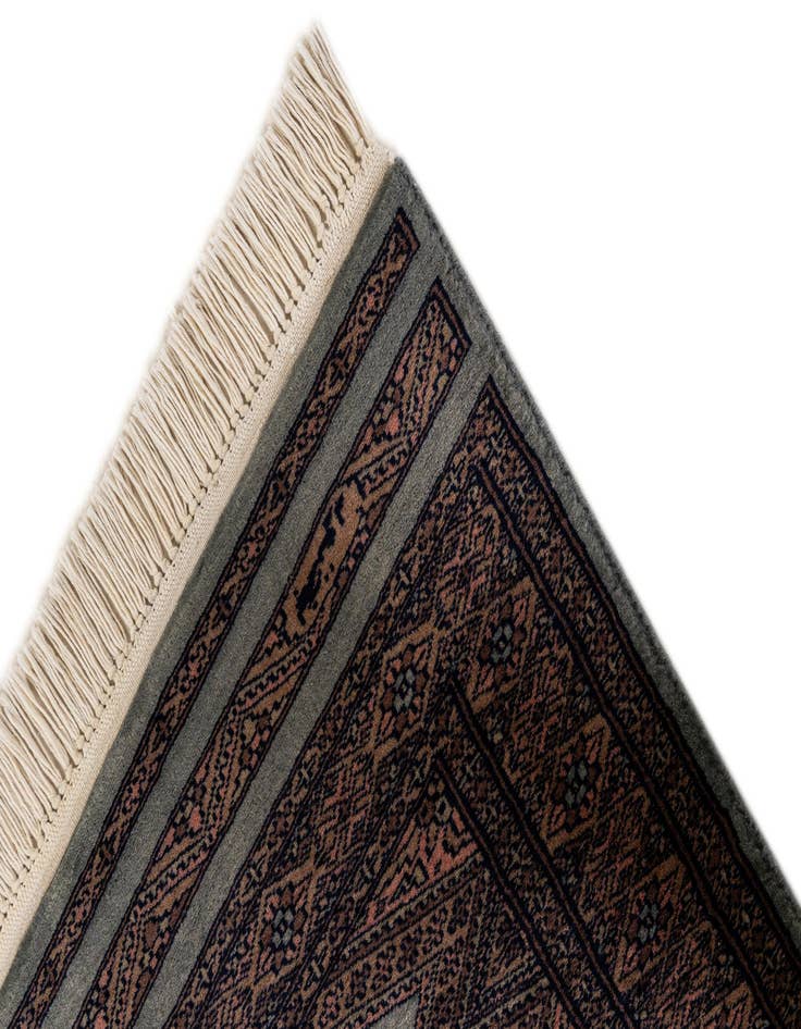 Detail image of  2' 7 x 3' 10  Hand Knotted Bokhara Oriental Wool Rug