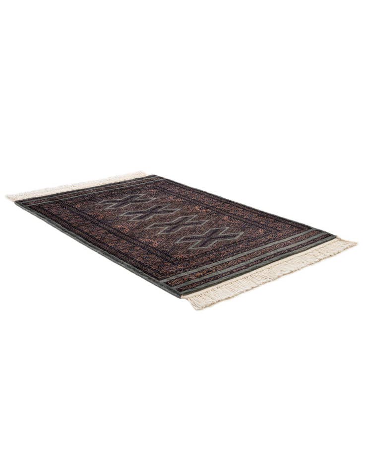 Detail image of  2' 7 x 3' 10  Hand Knotted Bokhara Oriental Wool Rug